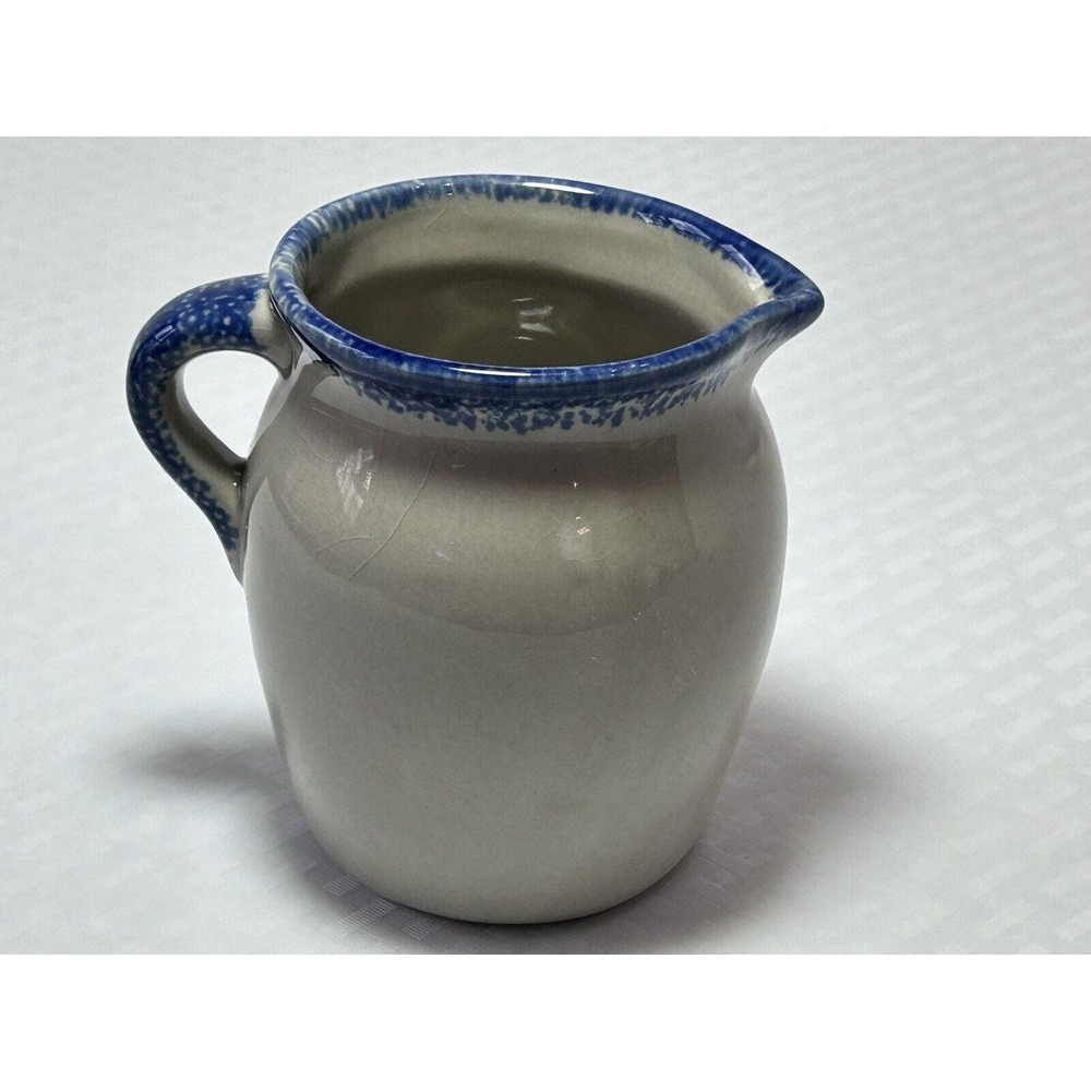 Loomco 4” sponge‎ ware pottery creamer pitcher - Picture 2 of 9